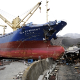 Destruction in Kamaishi from the March 2011 tsunami